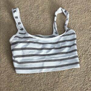 Striped Black and White Women's Top